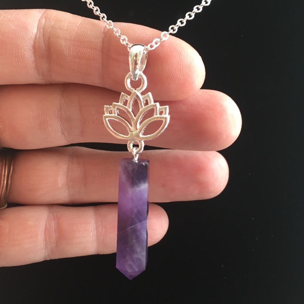 Amethyst Lotus Pendant 🔮